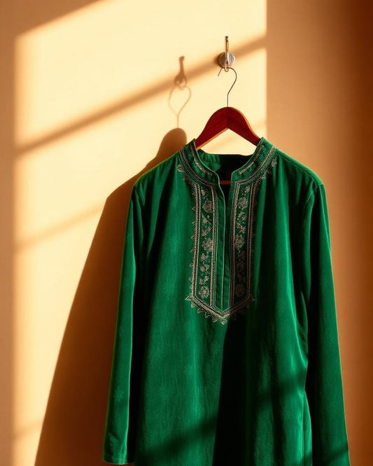 Emerald Velvet Festive Set